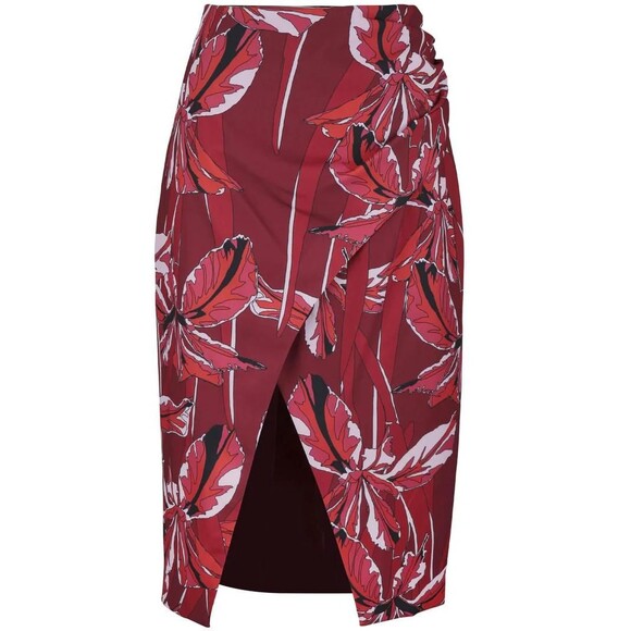 NWT C/MEO Collective Printed Wrap Midi Skirt - Picture 5 of 5